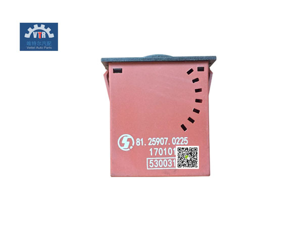 81.25907.0225 燈光亮度翹板開關(guān)  Light level warping switch  SHACMAN  F3000   Electrical parts for truck cab