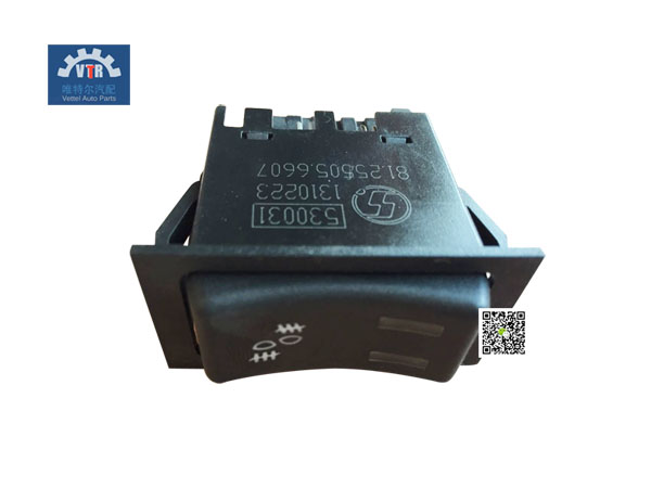 81.25505.6607 霧燈翹板開關 Fog light swing switch SHACMAN F2000 F3000 81.25505.6607 霧燈翹板開關 Fog light swing switch SHACMAN F2000 F3000