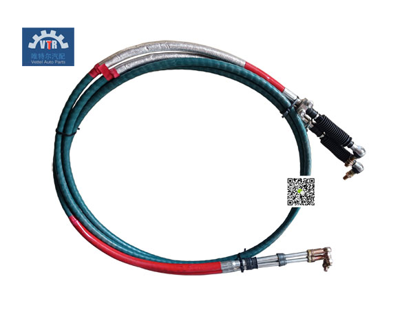 WG9725240266  選擋軟軸總成（帶隔熱裝置3400）Select soft shaft assembly  HOWO